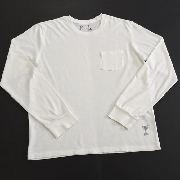 Double A • Solid Long Sleeve Fine Cotton Top Shirt - Picture 2 of 9